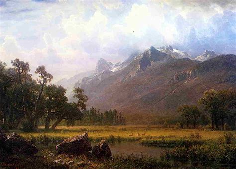 The Sierras Near Lake Tahoe California Painting Albert Bierstadt Oil