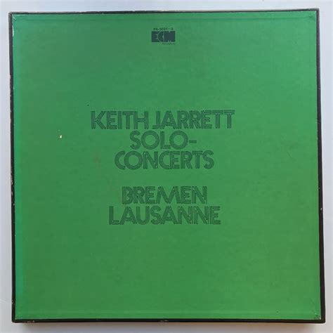 Lp Keith Jarrett Solo Concerts Bremen Lausanne Box