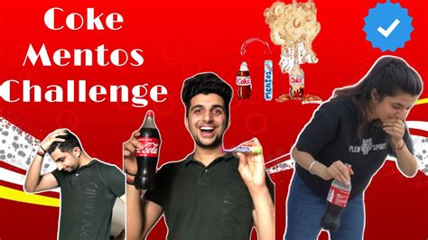 Coke And Mentos Challenge With Sister😂 Youtube