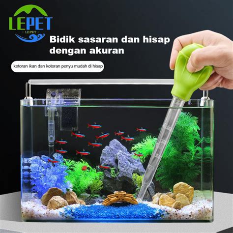 Jual Lepet Pipet Besar Aquarium Ikan Cupang Kura Vacuum Sedot Kotoran