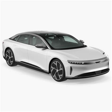 electric luxury sedan lucid air simple interior turbosquid