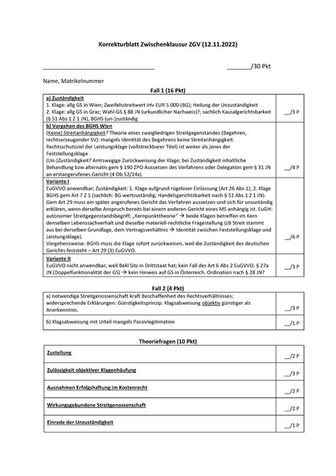 ZK 2022 23 Korrekturblatt Korrekturblatt Zwischenklausur ZGV 12 11