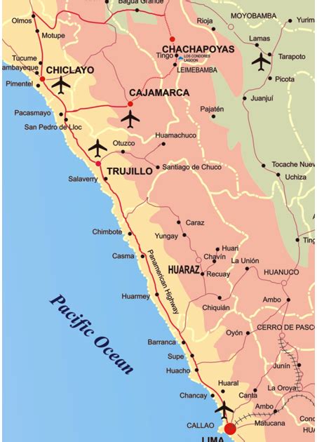 Mapa Tur Stico Del Circuito Norte Del Per