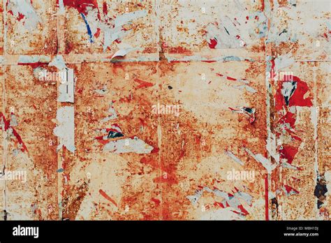 Grunge Torn Billboard Paper Texture As Abstract Background Stock Photo