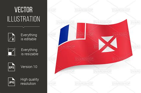 Flag Of Wallis And Futuna By Dvargshop Thehungryjpeg