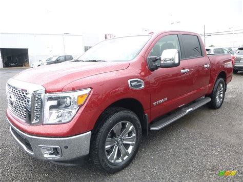 Cayenne Red Nissan Titan Sl Crew Cab X Photo