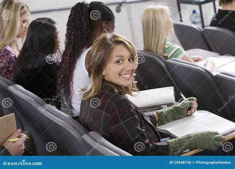 Female Student With Classmates In College Royalty Free Stock Image ...