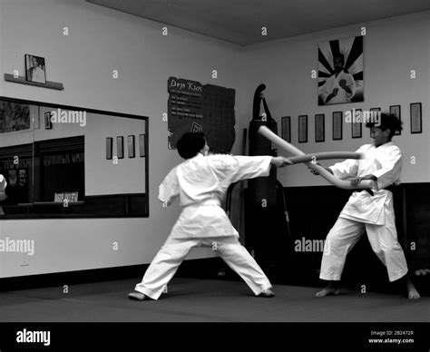 These Action Photographs Of A Karate Class Are For Editorial Use Only