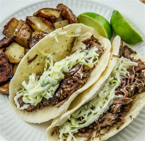 Crock Pot Lamb Tacos And Cumin Cucumber Slaw RB And Mindy