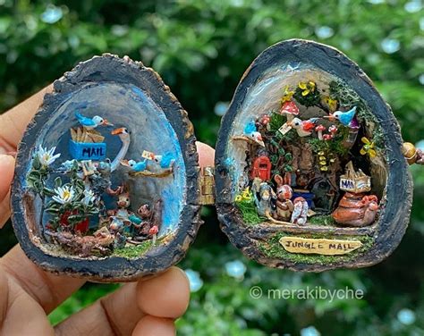 Jungle Mail Miniature Diorama With Adorable Miniature Animals - Etsy