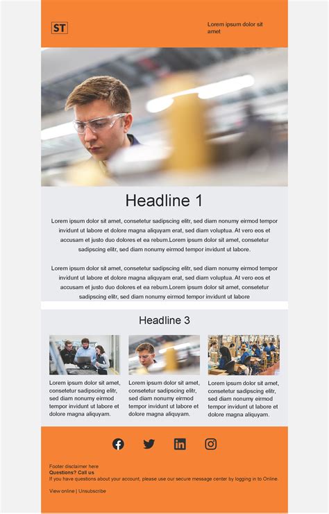 Trigger Email Template For A Manufacturing Company For Marketo Stensul