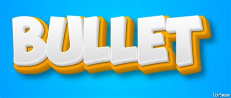 Bullet Text Effect and Logo Design Word