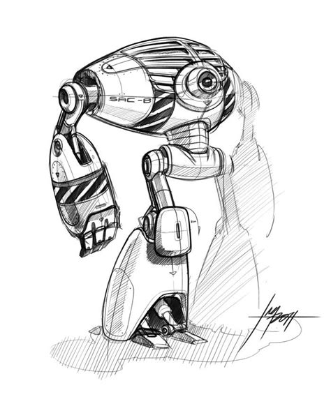 Pin By Bokyeon Choi On Robots Robot Design Sketch Robot Art Sketches