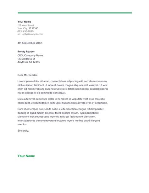 Simple Cover Letter Template Google Docs