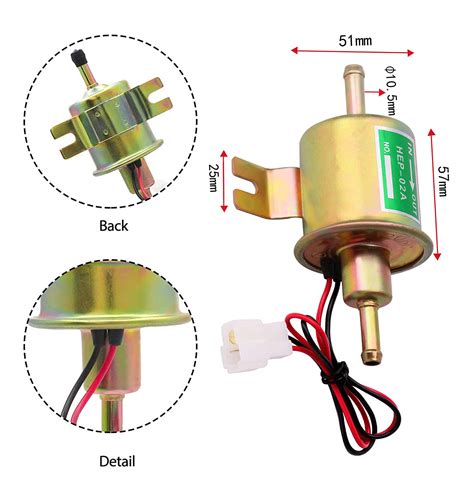 Hotsystem Electric Fuel Pump 12v Universal Inline Fuel Pump Low Pressure Gas Diesel Transfer