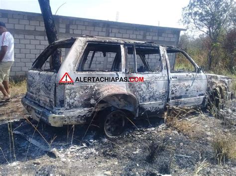 Encuentran Cuerpo Calcinado Dentro De Una Camioneta En Chiapa De Corzo