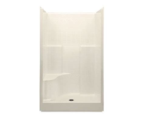 Dtsm Afr X Acrylx Alcove Center Drain One Piece Shower In