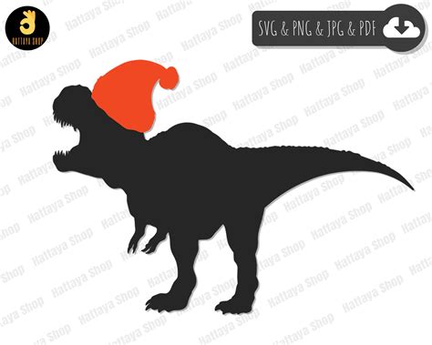 Santa Claus Dinosaur Svg Bundle Santasaurus Rex Svg Etsy