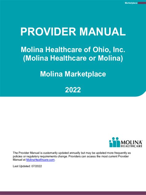 Fillable Online Provider Manual Molina Healthcare Of South Carolina