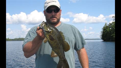 Smallmouth Bass Fishing On Indian Pond Maine Youtube