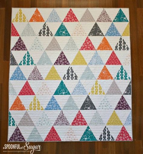 Triangle Quilt Made Using Mormor Fabric A Spoonful Of Sugar Fat