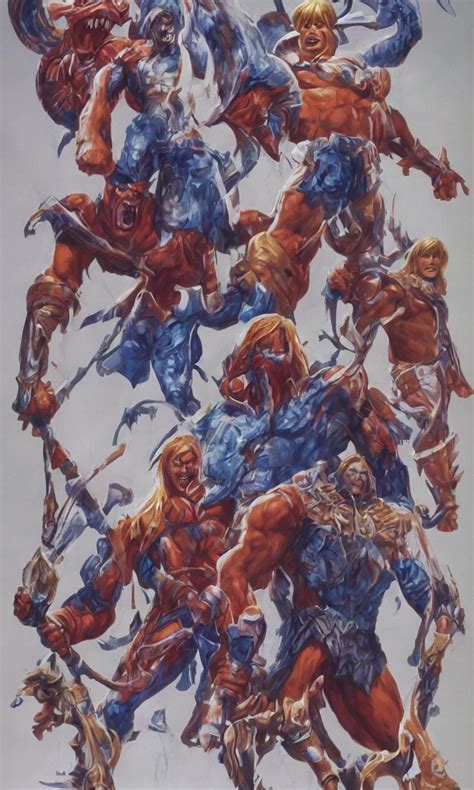 Giant He Man Full Body Character Design By Alex Ross Stable