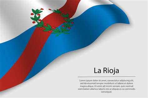 Ola Bandera De La La Rioja Es Un Estado De Argentina 21854874 Vector En