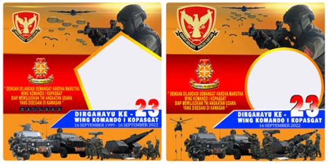 Ragam Twibbon Hut Wing Komando I Kopasgat Ke Tahun Waca Berita