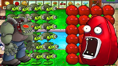 Plants Vs Zombies Pvz Funny Moments Cob Cannon Melon Pult Vs 999 Tall