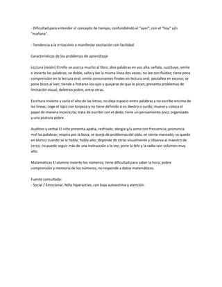 Problemas De Aprendizaje Pdf