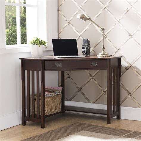 Luxury Rustic Vintage Corner Writing Desk Solid Wood Corner Computer