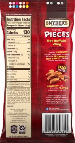 Snyder S Of Hanover Hot Buffalo Wing Pretzel Pieces 3 25 Oz Food 4 Less