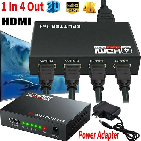 K Port Hdmi Splitter X Repeater Amplifier P D Hub In Out