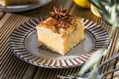 Premium Photo Custard Of Galaktoboureko Or Bougatsa Greek Traditional