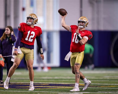 Hartman Buchner Bring A United Front To Notre Dame Qb Competition