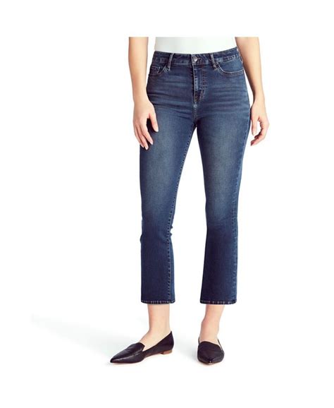 Chaps Womens Mid Rise Crop Kick Jeans Macys