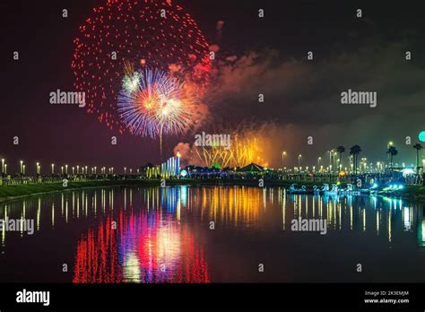 Fireworks At Al Khobar Saudi Arabia September 23 2022 National Day Celebration Of Kingdom Of