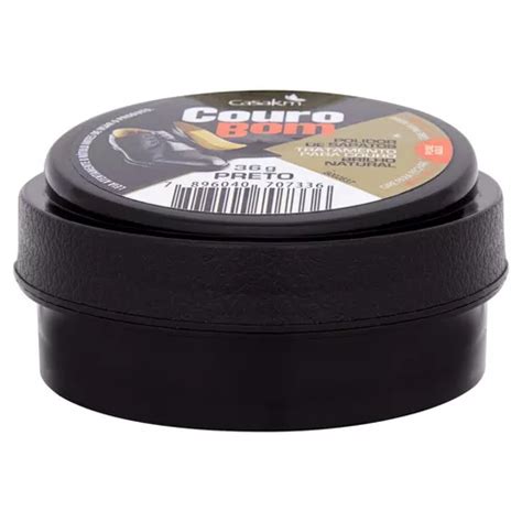 Polidor De Sapato Creme Preto Couro Bom Pote 36g MercadoLivre