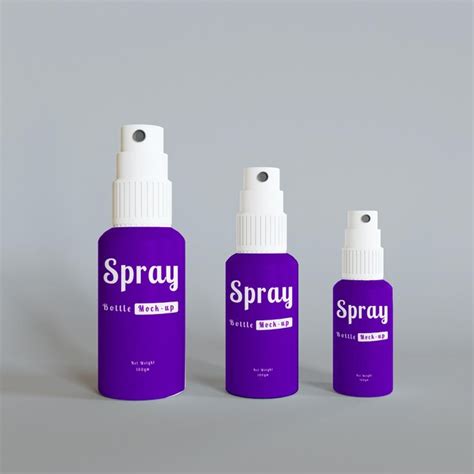 Premium Psd Realistic Spray Bottle Mockup