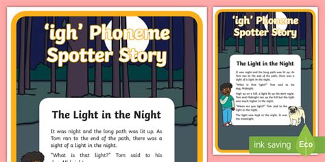 Igh Phoneme Spotter Short Story Teacher Made Twinkl