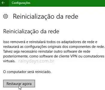 Como Restaurar Rede No Windows Resetar Conex O Web