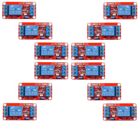 WWZMDiB 12Pcs 5V 1 Channel Relay Board Relay Module 1 2 4 6 8 16