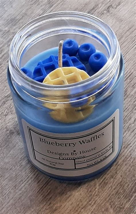 Sale Blueberry Waffle Soy Wax Candle Etsy Homemade Scented Candles