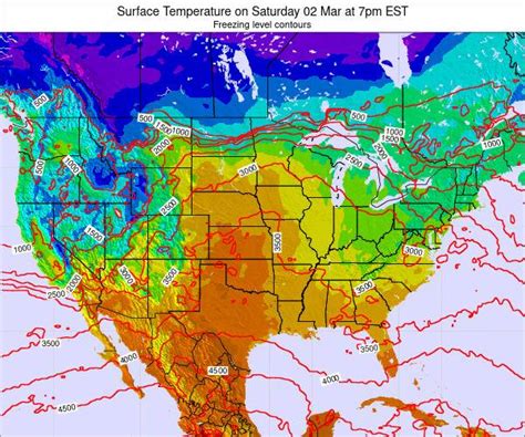 United States Surface Temperature On Monday 29 Apr At 8pm EDT