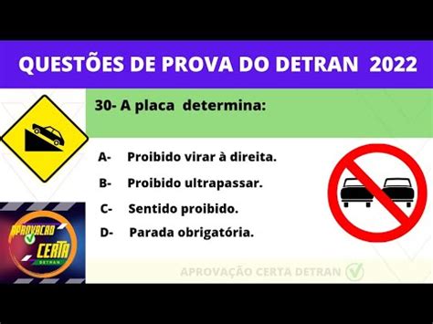 Quest Es De Prova Te Rica Do Detran Prova Simulada Detran