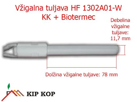 KipKop Shop KK HF 1302A01 W KERAMIČNA VŽIGALNA TULJAVA ZA KAMINE PEČI