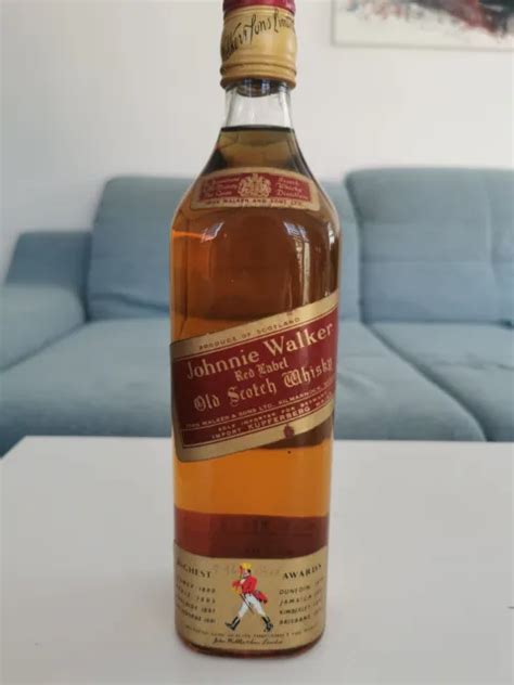 07l Johnnie Walker Red Label 42 Jahre Alte Flasche 1975 Ungeöffnet