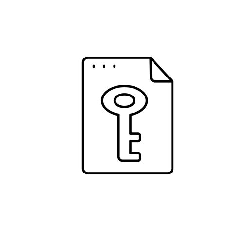 File Document Key Vector Icon 22564046 Vector Art At Vecteezy