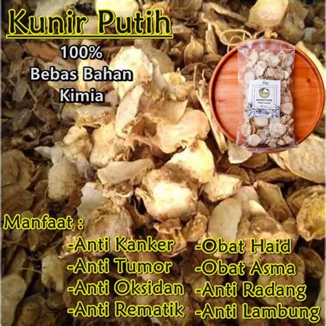 Jual KUNIR PUTIH KERING MURNI ALAMI KUNYIT PUTIH KERING ASLI ORIGINAL