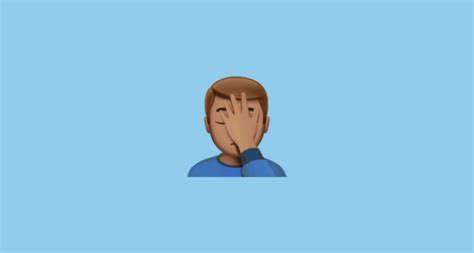 🤦🏽‍♂️ Man Facepalming Medium Skin Tone Emoji On Apple Ios 16 4